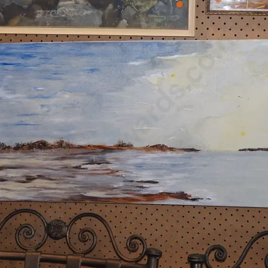 boxed acrylic on canvas - coastal scene