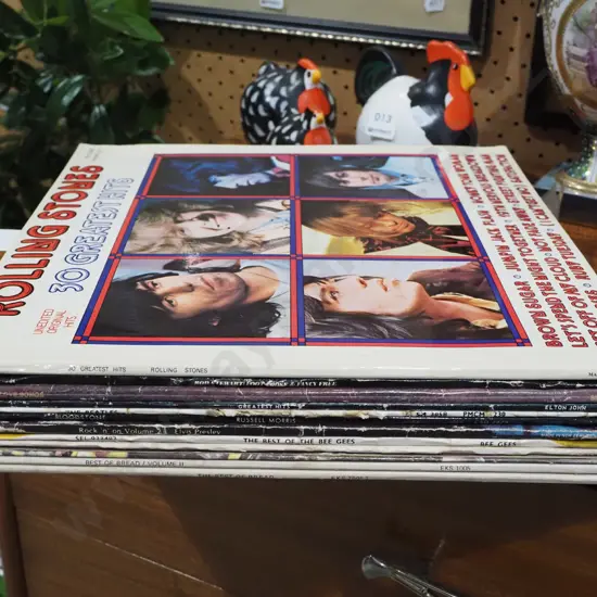 LPs; Rolling Stones, The Beatles, Rod Stewart etc