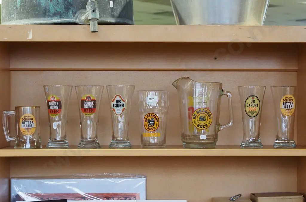 branded DB Beer glasses and jug Image 1++