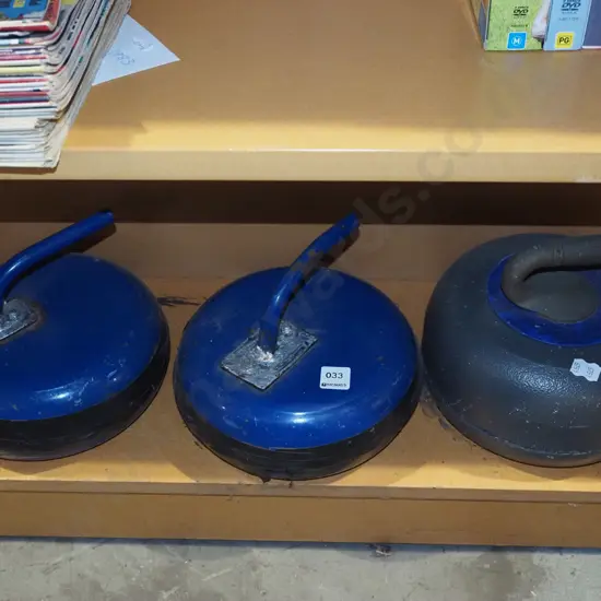 3x curling stones