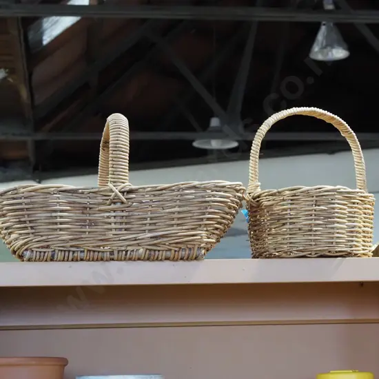 2x cane baskets