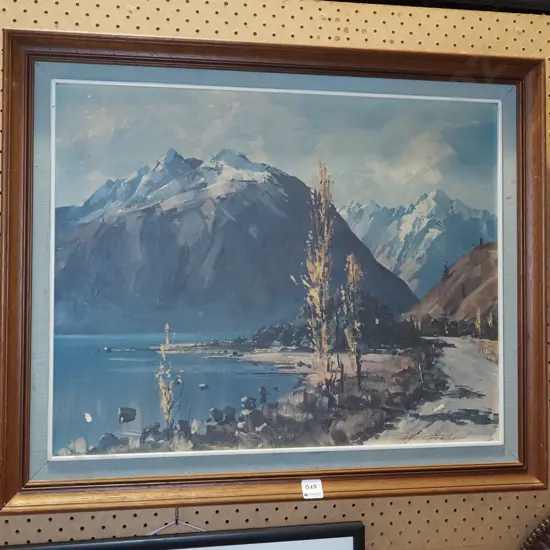 framed Aston Greathead print - slight damage