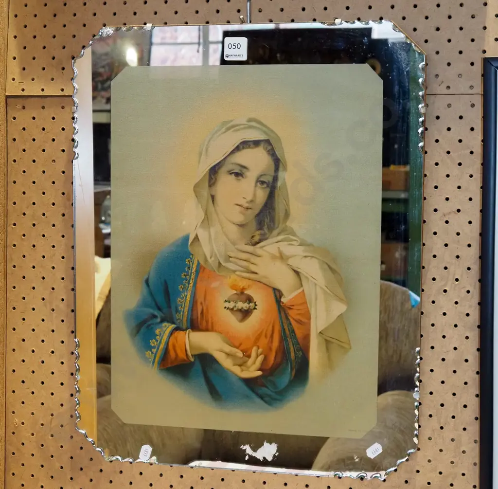 mirror framed religious print Image 1++
