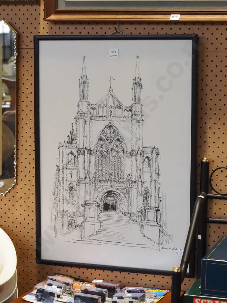framed Shona McFarlane print - Dunedin St Paul's  Cathedral Image 1++