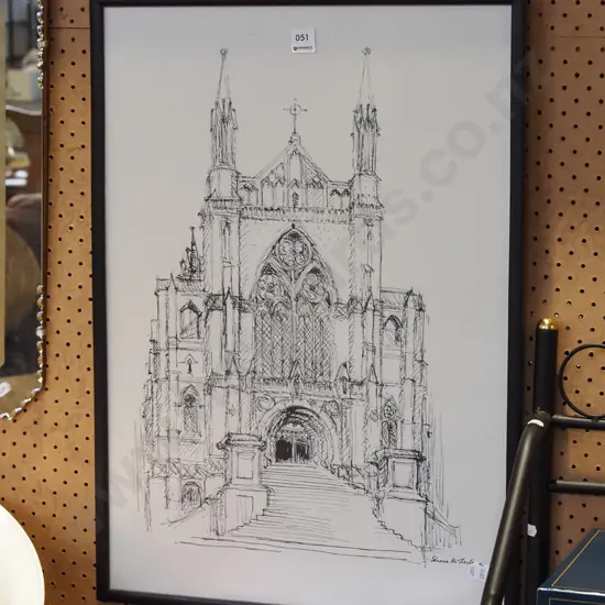 framed Shona McFarlane print - Dunedin St Paul's  Cathedral
