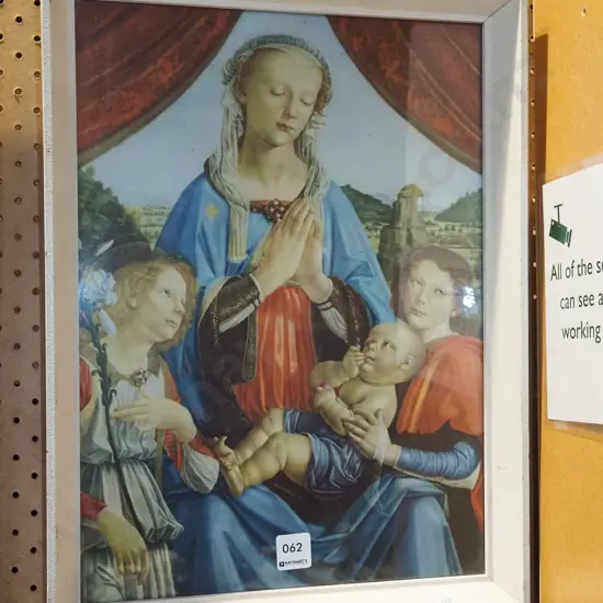 framed religious print