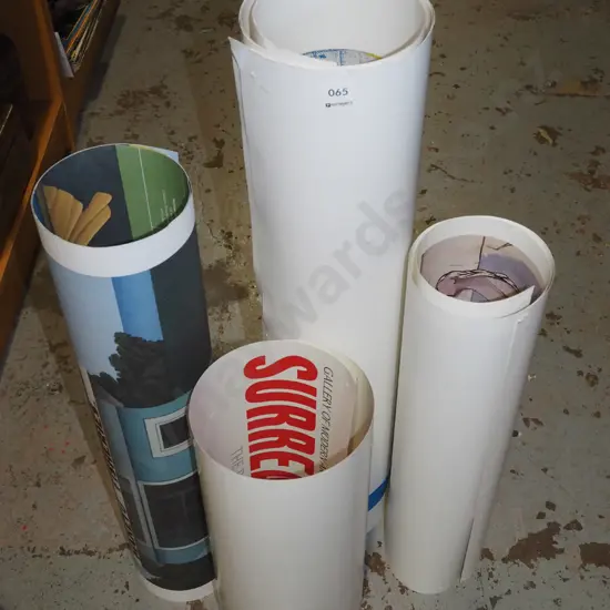 various posters including Picasso and Robin White exhibition posters