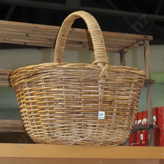 cane basket with handle
