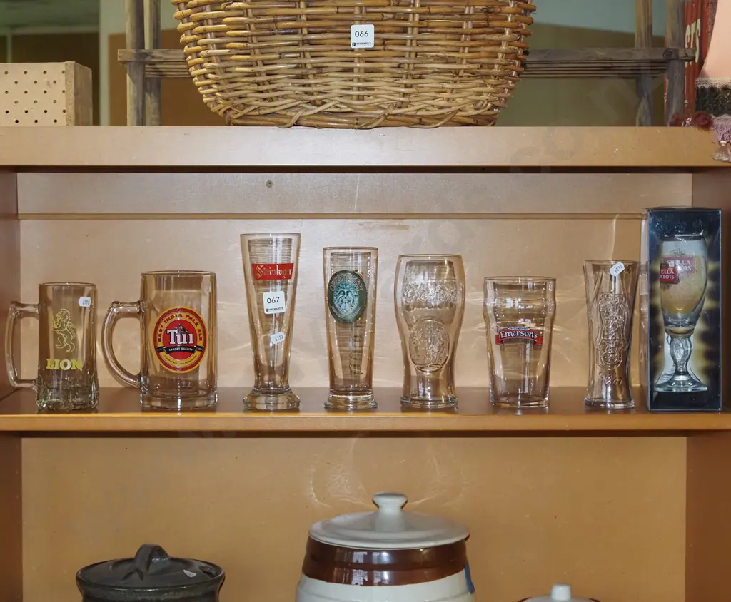 various branded beer glasses Image 1++