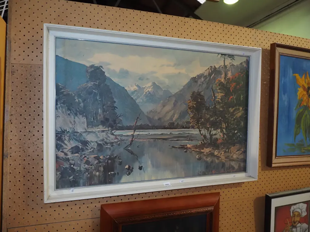 framed Aston Greathead print - some staining Image 1++