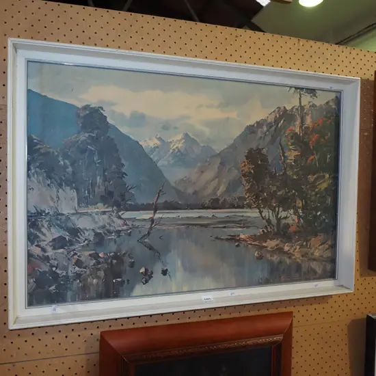 framed Aston Greathead print - some staining