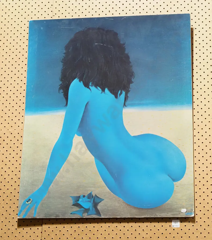 poster print - blue lady - slight scratches Image 1++