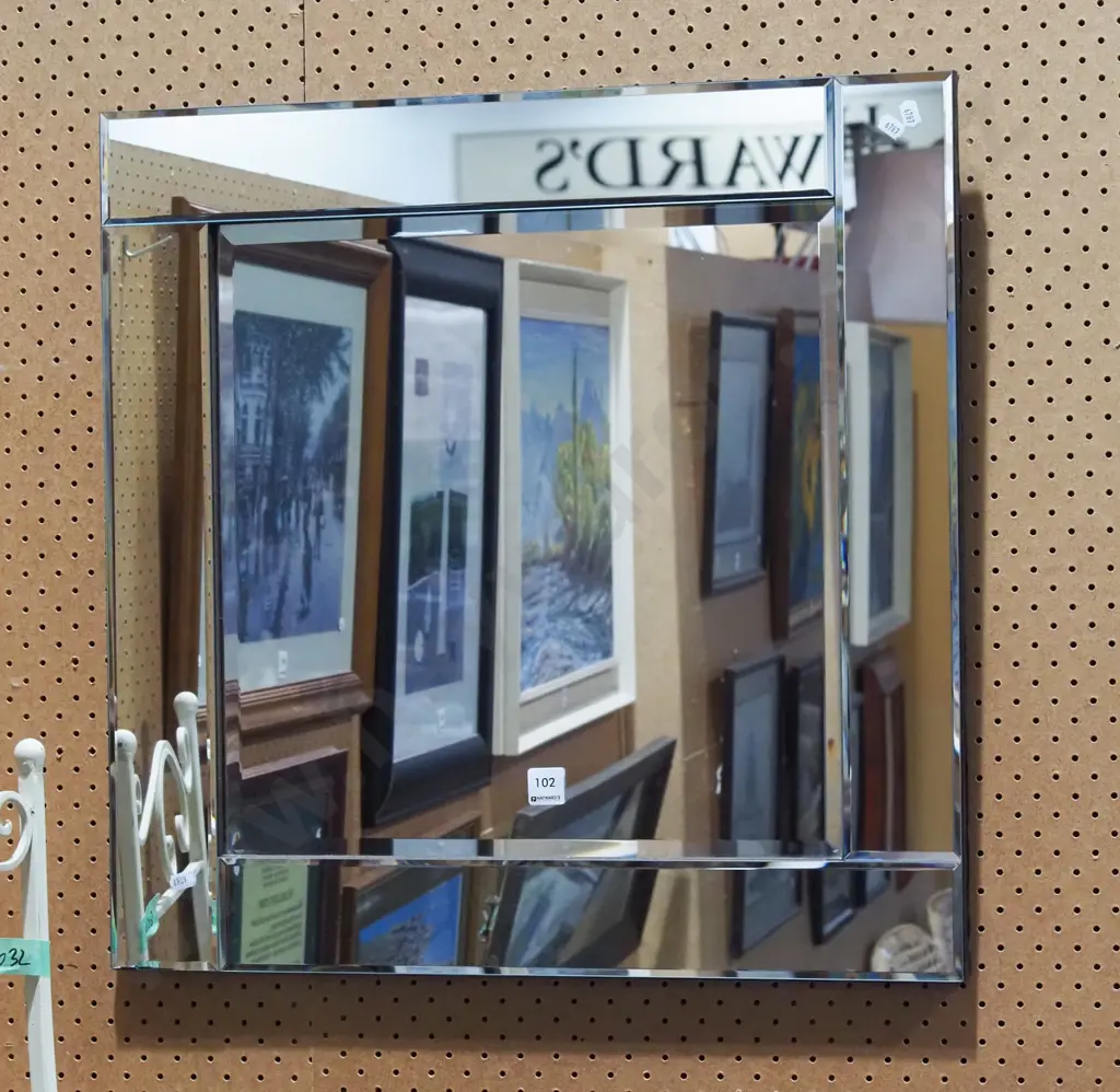 bevelled edge modern wall mirror H600 Image 1++