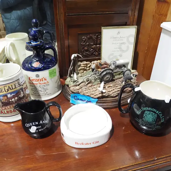 loughing ornament - soe damage, whisky jugs, ashtray etc
