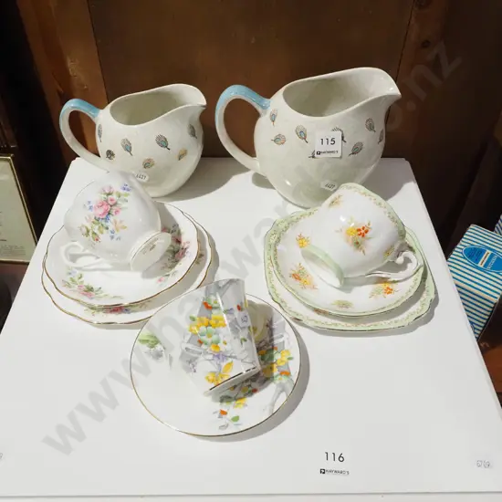 2x Woods jugs, trios, cup and saucer