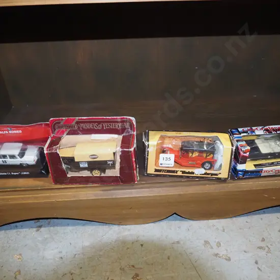 4x boxed model vehicles - damage to boxes