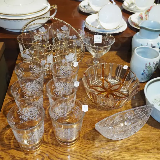 retro tumblers, comport, bowls