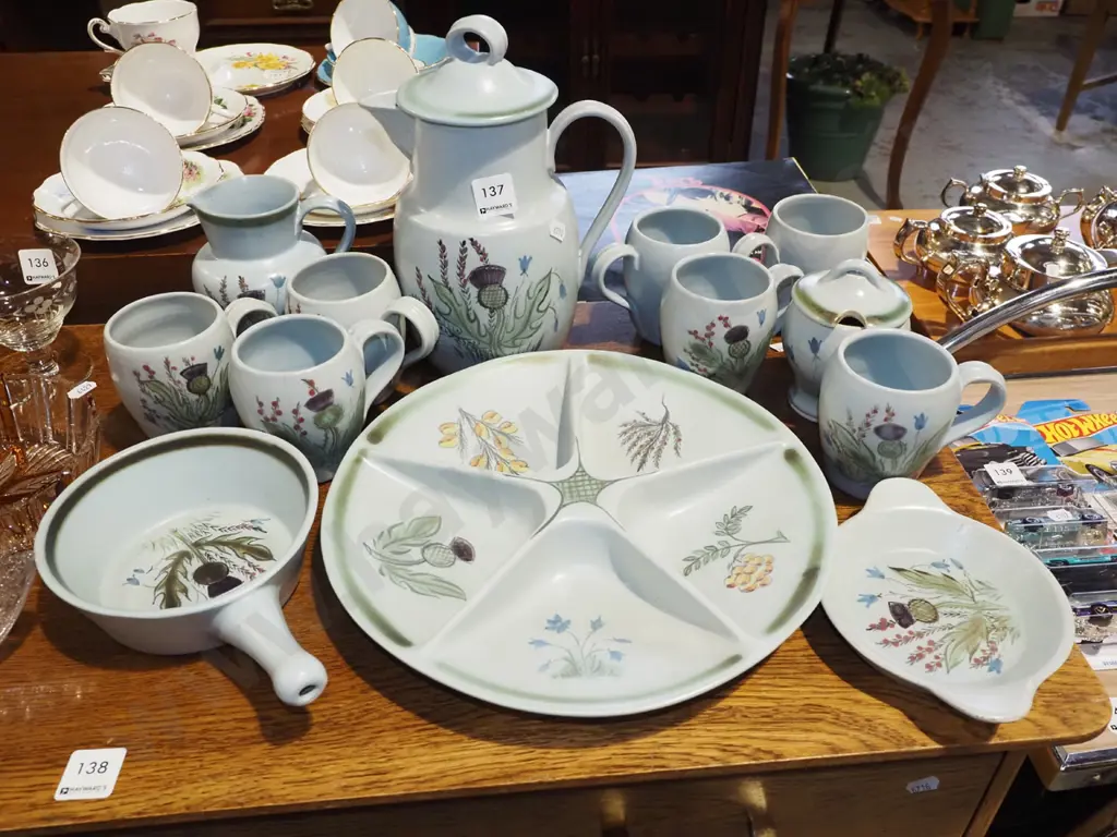 Buchan hand painted coffee set, serving tray etc Image 1++