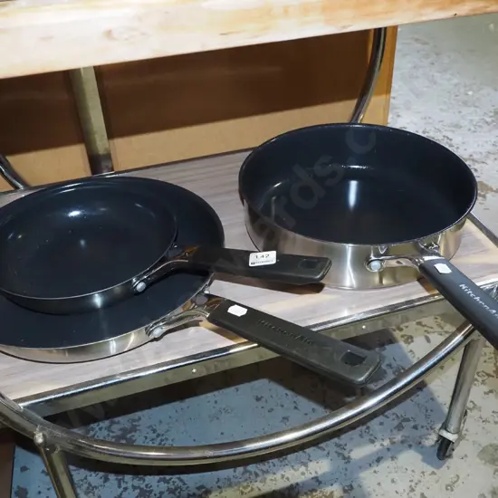 3x Kitchen Aid frying pans