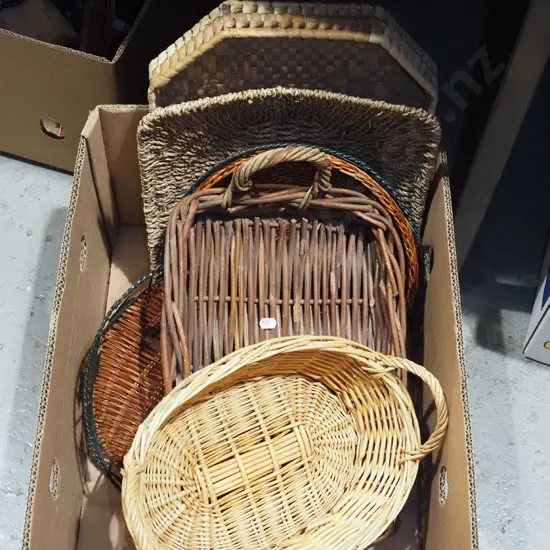 box of cane baskets