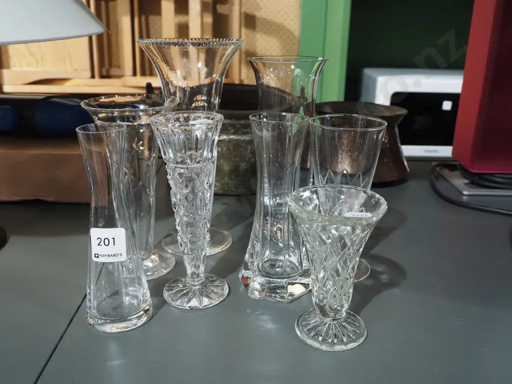 assorted crystal vases Tallest H205 Image 1++