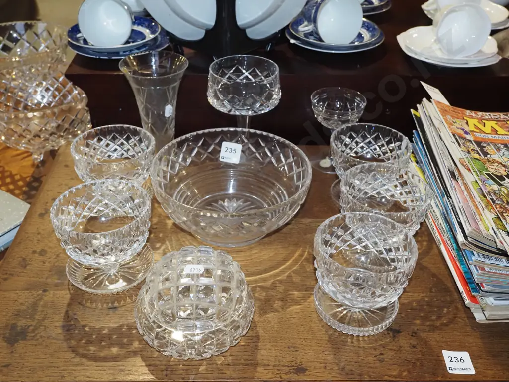 cut crystal sweet set, trinket box, goblet etc Image 1++