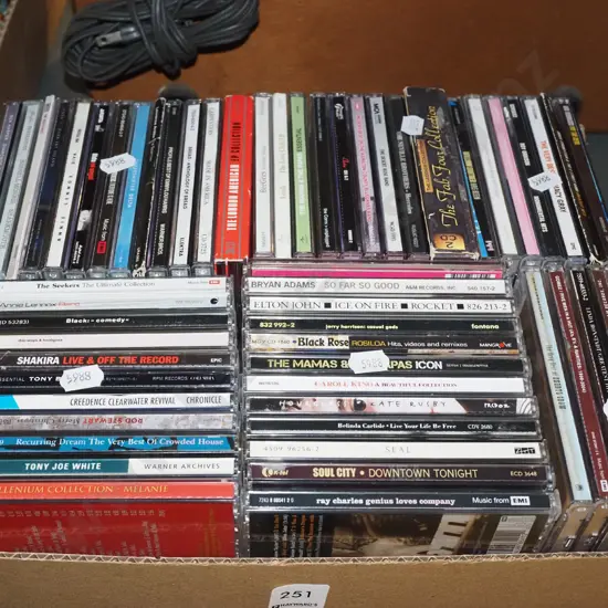 box of CDs