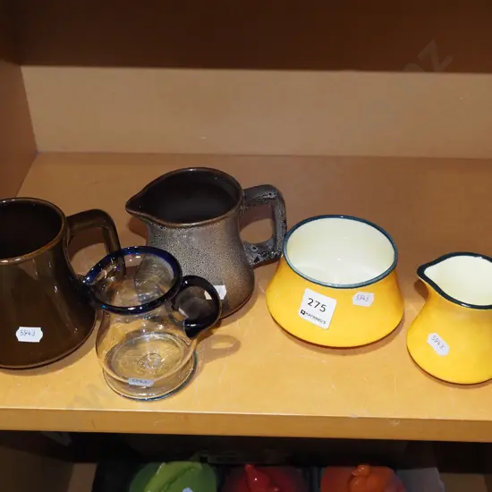 Temuka jugs, sugar, 1 other jug