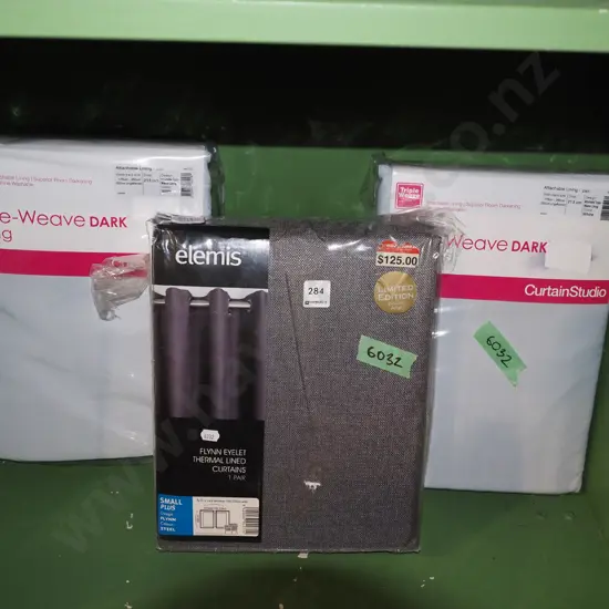 3x sets of curtains and linings