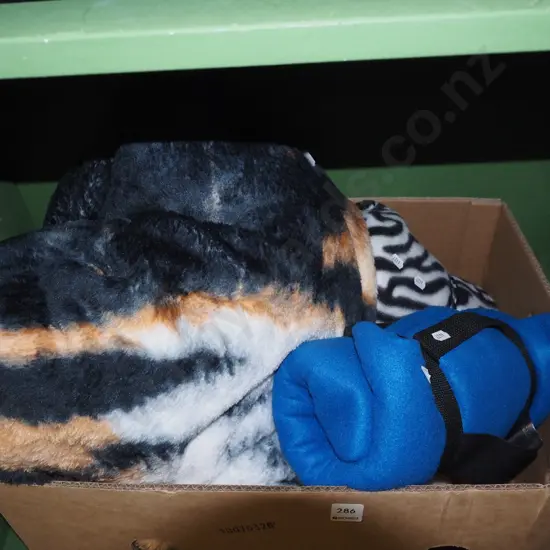 box; polar fleece blankets