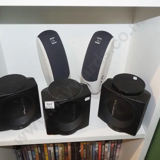 Wharfedale and JBL speakers