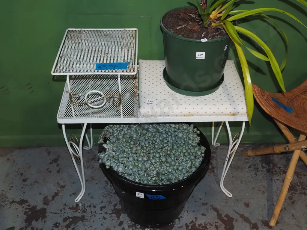mid century vinyl and metal  telephone table Image 1++