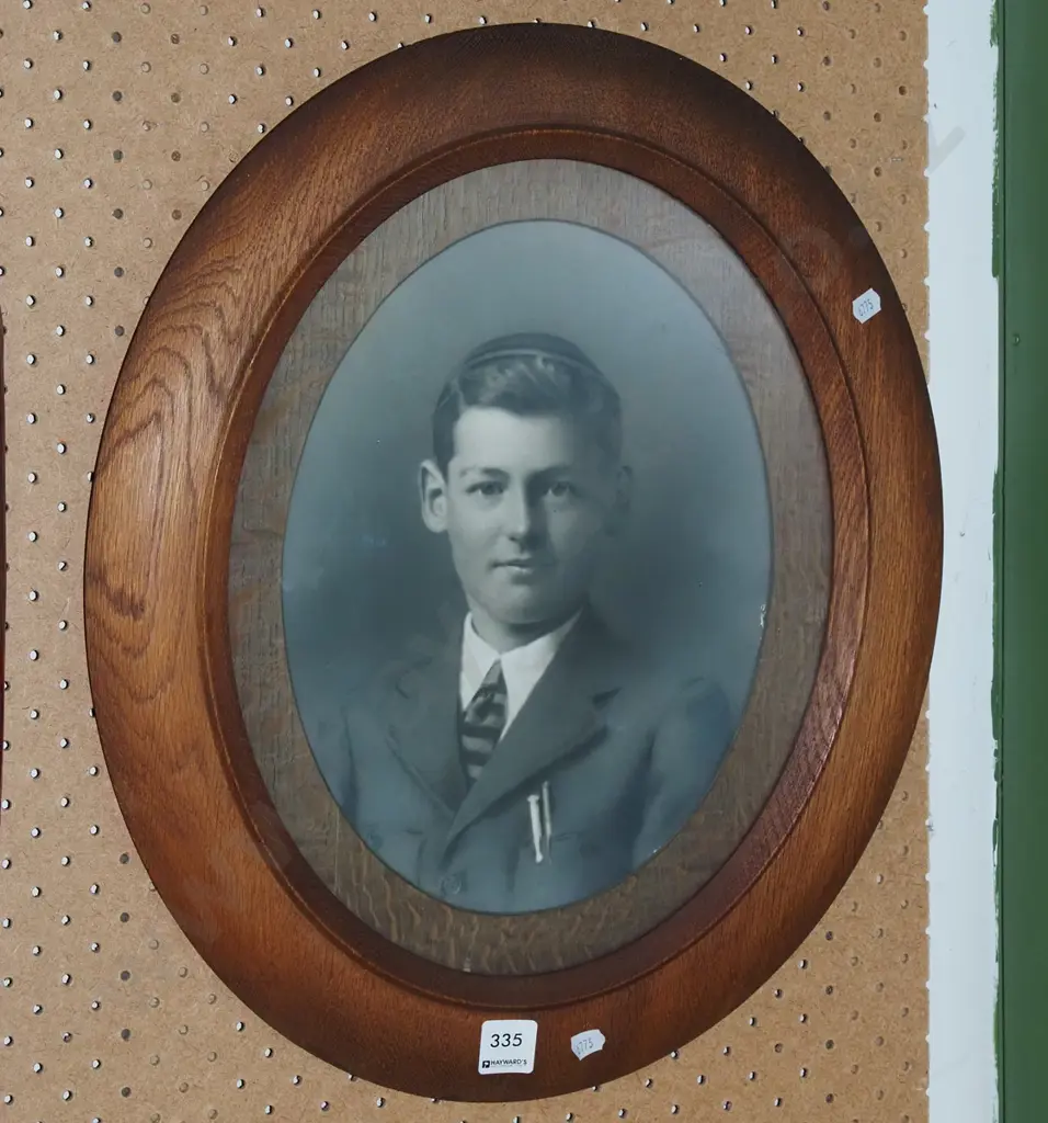 oak framed photo print - young man Image 1++