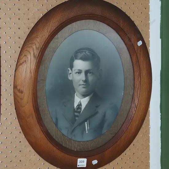 oak framed photo print - young man