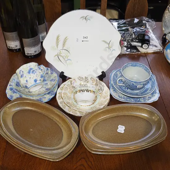 trios, Royal Albert Festival plate, Temuka small steak plates