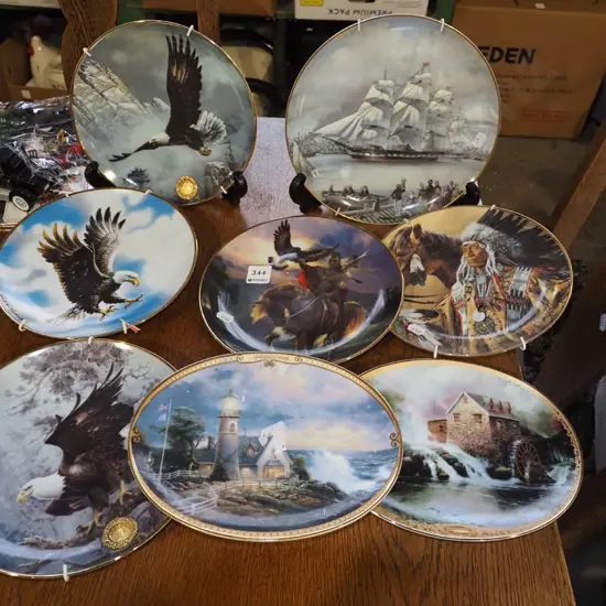 assorted Franklin Mint cabinet plates