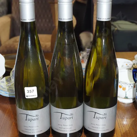 3x bottles of Tupari 2015 pinot gris