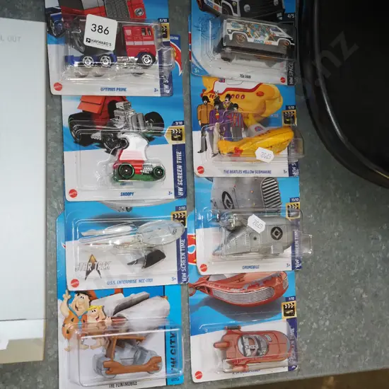 8x as new carded Hotwheels vehicles