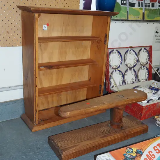 small oregon shelves H550, vintage wooden ironing board -red dots