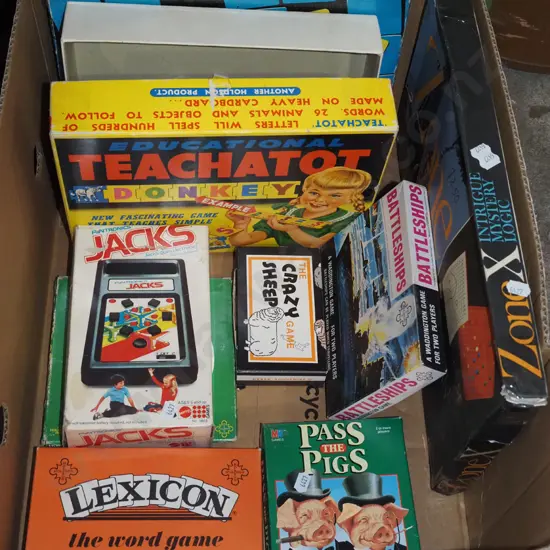 box of board games