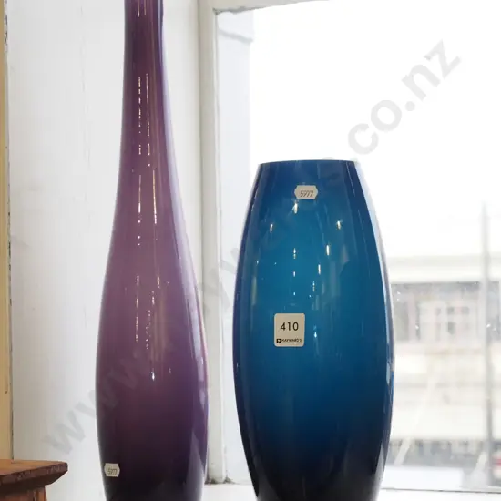blue glass vase, purple glass vase Tallest H440