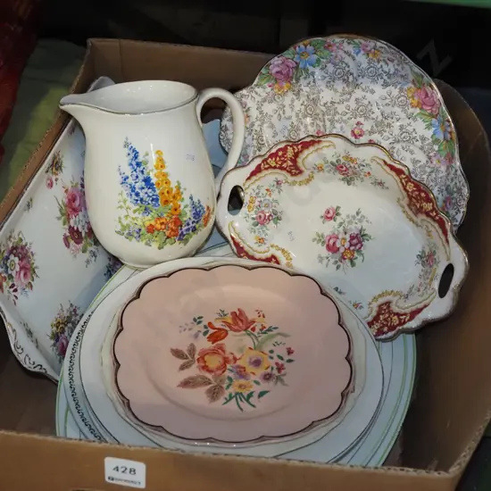 ashets, plates, water jug etc