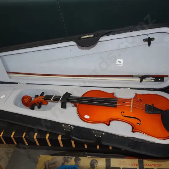 violin, case and bow