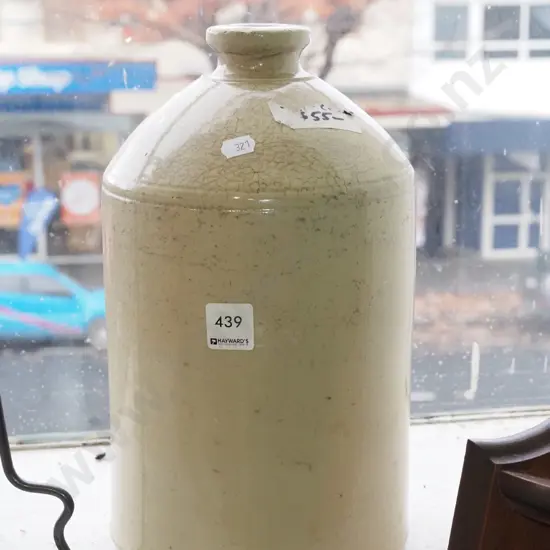 white stoneware bottle crock H310