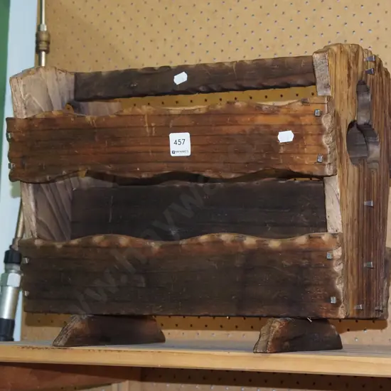 rustic magazine rack