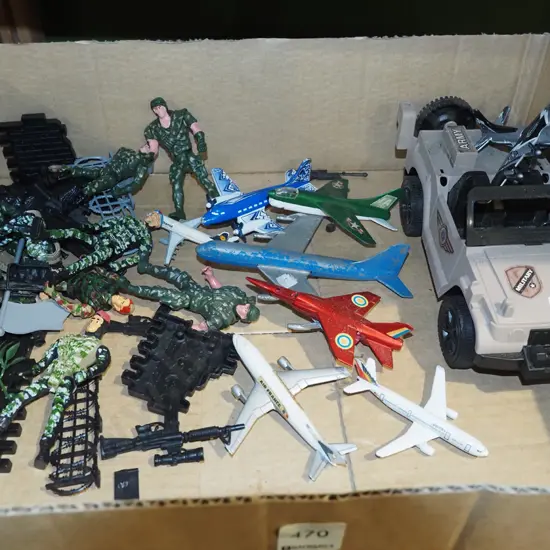 box of military toys
