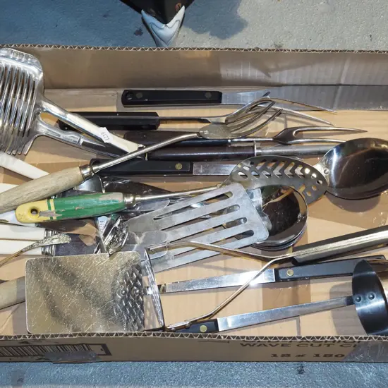 box; kitchen utensils