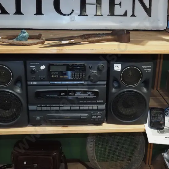 Panasonic stereo, twin cassette, CD, tuner