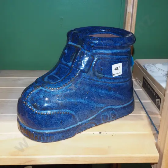 glazed boot garden planter H185