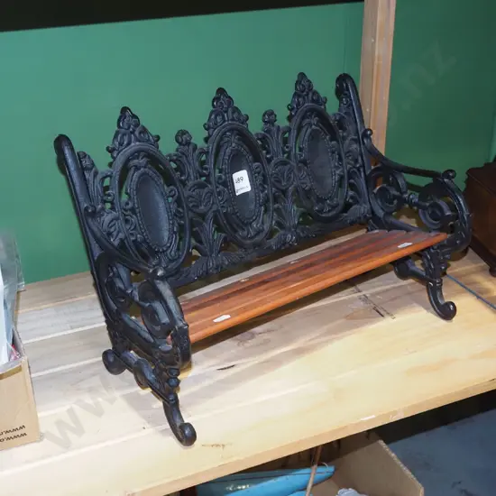 cast iron dolls garden bench seat